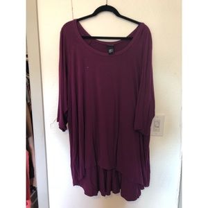 Purple tunic with floral back